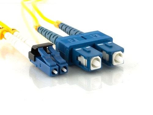 10m Singlemode Duplex Fiber Optic Patch Cable (9/125) - Mini LC to SC