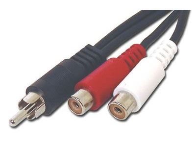 Picture of .5 FT RCA Mono to Stereo Cable - RCA Male to Dual RCA Females