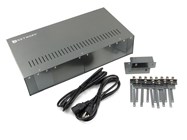14 slot Networx media converter chassis with power adapter and hardware