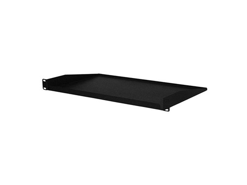 19" Single-Sided Non-Vented Shelf, 1U,15 Depth, Black
