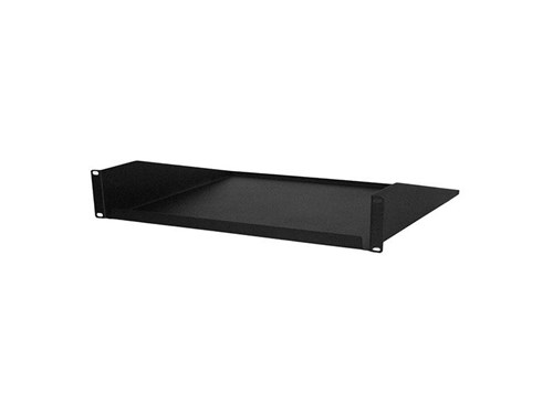 19" Single-Sided Non-Vented Shelf, 2U, 10.5D, Black