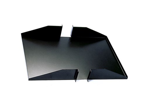 19" Double-Sided Non-Vented Shelf, 2U, 25"D, Black