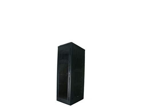 3Ft Floor Enclosure, Acrylic Door,  23"W X 23"D, 20U, Black, Knockdown