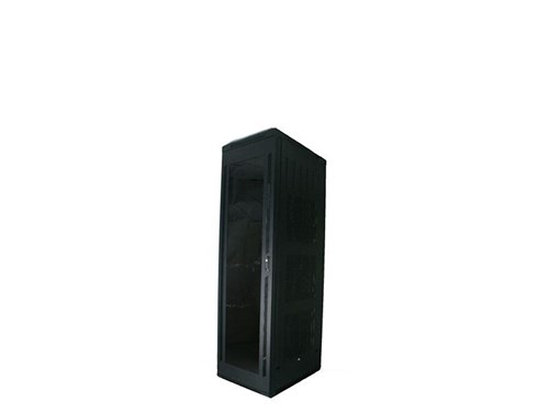 4Ft Floor Enclosure, Acrylic Door,  23"W X 23"D, 28U, Black, Knockdown