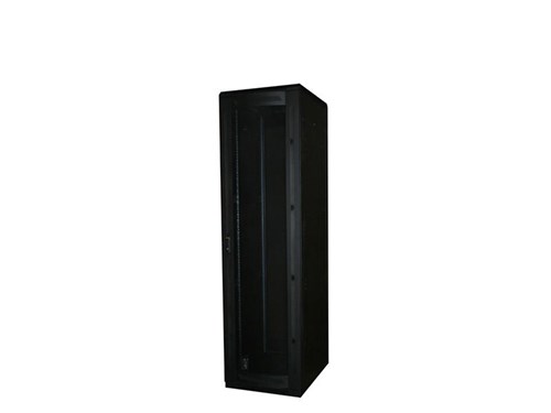 5Ft Floor Enclosure, Vented Mesh Door,  23"W X 31"D, 34U, Black, Knockdown