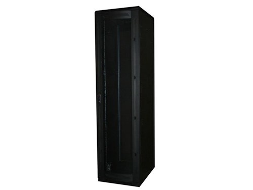 6Ft Floor Enclosure, Vented Mesh Door,  23"W X 31"D, 45U, Black