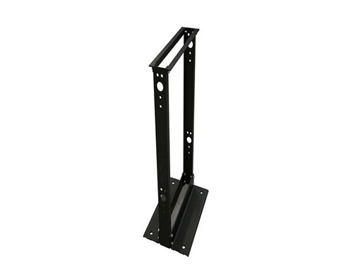 7Ft 2-Post 19" Open Frame Aluminum Floor Rack, 45U, Black