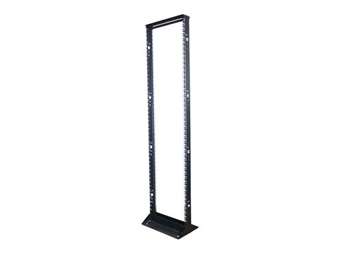 7Ft 2-Post 19" Open Frame Steel Floor Rack, 45U, Black