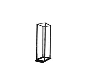 Picture of 4Ft 4-Post 19" Open Frame Steel Floor Rack,  Adjustable 24"-36"D, 28U, Black