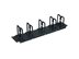 Picture of 19" Horizontal Cable Manager, Single Rings, 2U, 100 Cables, Black - 0 of 2