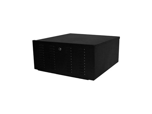 Dvr Security Enclosure W/Vented Steel Door,  20"W X 21"D X 9"H, Black