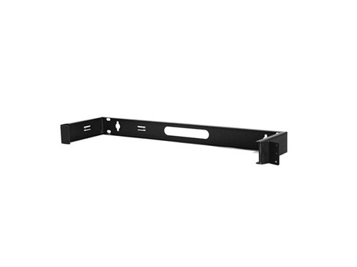 19" Hinged Wall Mount Bracket, 6"D, 1U, Black