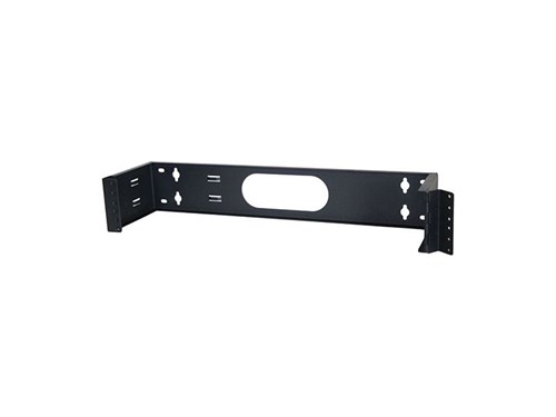 19" Hinged Wall Mount Bracket, 6"D, 2U, Black