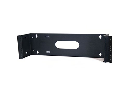 19" Hinged Wall Mount Bracket, 12"D, 4U, Black