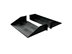 Picture of 19" Double-Sided Vented Divided Shelf, 2U, 25"D, Black - 1 of 2