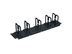 Picture of 19" Horizontal Cable Manager, Single Rings, 2U, 100 Cables, Black - 1 of 2