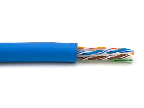 Category 6A Unshielded Cable - Solid, Blue, Riser (CMR)  - 1000 FT