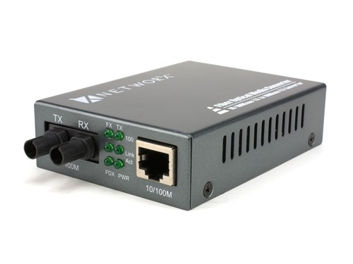 Fiber Media Converter - 100Base-FX, ST Multimode, 2km, 1310nm