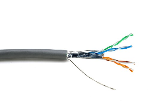 Mini Cat 6A Relaxed Bulk Cable - Stranded, Gray, Riser (CMR), Shielded (F/UTP) - 1000 FT