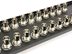 Angled view of 32 port 75 ohm BNC coaxial patch panel connectors - 2 of 4