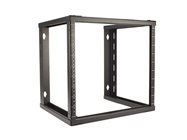 12U open frame wall mount rack front view