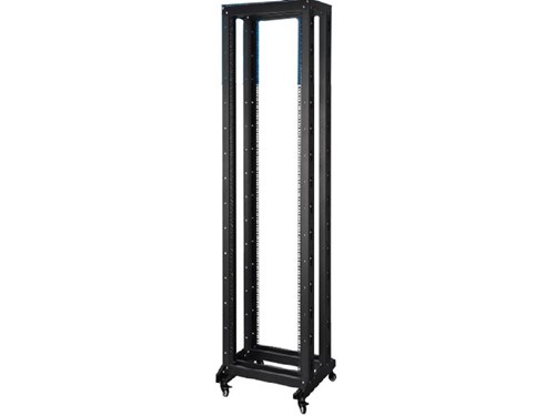 4-Post Fixed Depth Open Frame Network Rack - 47U, M6 Cage Nut Rails