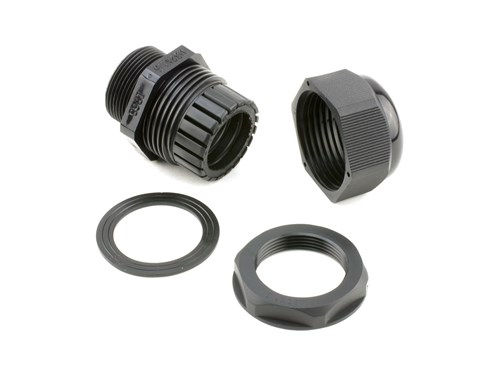 25mm Black Nylon Cable Gland for 13 - 18mm Cable - 3 Pack