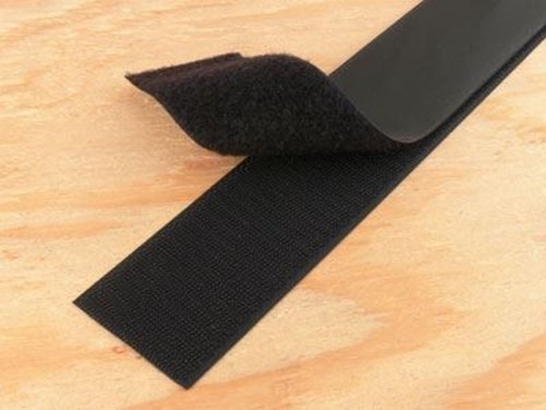 2 Inch Black Self-Adhesive Hook and Loop Tape - 5 Yards