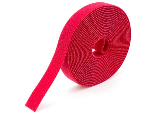 1/2 Inch Continuous Red Hook and Loop Wrap - 25 Yards