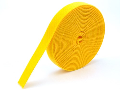 3/4 Inch Continuous Yellow Hook and Loop Wrap - 10 Yards