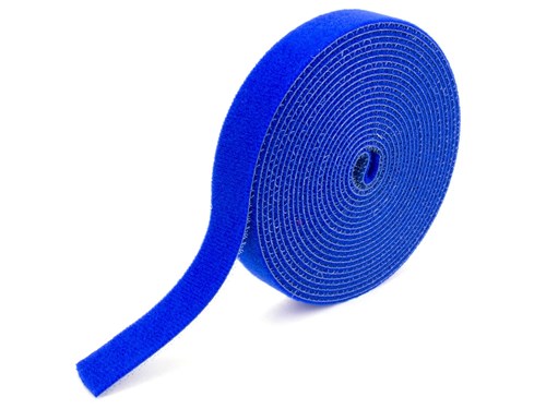 3/4 Inch Continuous Blue Hook and Loop Wrap - 25 Yards
