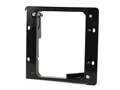 2-Gang Low Voltage Mounting Bracket - Black