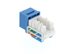 Picture of Cat 6 Keystone Jack 90 Degree 110 UTP - Blue - 2 of 9