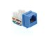 Picture of Cat 6 Keystone Jack 90 Degree 110 UTP - Blue - 6 of 9