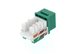Picture of Cat 6 Keystone Jack 90 Degree 110 UTP - Green - 4 of 9