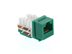 Picture of Cat 6 Keystone Jack 90 Degree 110 UTP - Green - 6 of 9