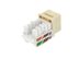 Picture of Cat 6 Keystone Jack 90 Degree 110 UTP - Ivory - 4 of 9