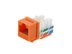 Picture of Cat 6 Keystone Jack 90 Degree 110 UTP - Orange - 0 of 9