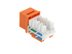 Picture of Cat 6 Keystone Jack 90 Degree 110 UTP - Orange - 2 of 9