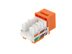 Picture of Cat 6 Keystone Jack 90 Degree 110 UTP - Orange - 4 of 9