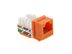 Picture of Cat 6 Keystone Jack 90 Degree 110 UTP - Orange - 6 of 9