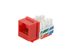 Picture of Cat 6 Keystone Jack 90 Degree 110 UTP - Red - 0 of 9