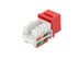 Picture of Cat 6 Keystone Jack 90 Degree 110 UTP - Red - 4 of 9
