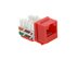 Picture of Cat 6 Keystone Jack 90 Degree 110 UTP - Red - 6 of 9