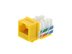 Picture of Cat 6 Keystone Jack 90 Degree 110 UTP - Yellow - 0 of 9