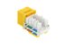 Picture of Cat 6 Keystone Jack 90 Degree 110 UTP - Yellow - 2 of 9