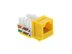 Picture of Cat 6 Keystone Jack 90 Degree 110 UTP - Yellow - 6 of 9