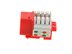 Picture of CAT5e Keystone Jack 90 Degree 110 UTP - Red - 1 of 9