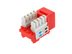Picture of CAT5e Keystone Jack 90 Degree 110 UTP - Red - 4 of 9