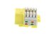 Picture of CAT5e Keystone Jack 90 Degree 110 UTP - Yellow - 1 of 9